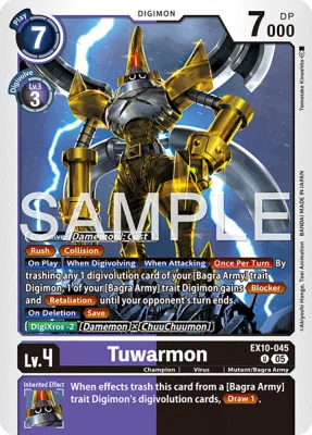 Tuwarmon, Digimon card EX10-045