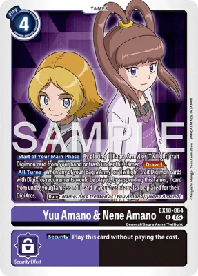 Yuu Amano & Nene Amano, Digimon card EX10-064