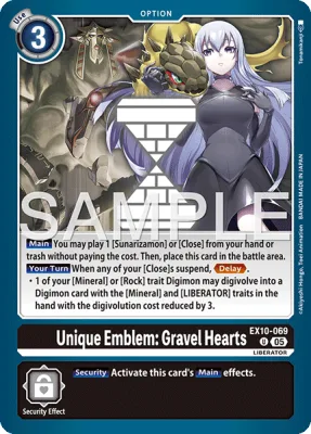 Unique Emblem: Gravel Hearts, Digimon card EX10-069