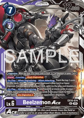 Beelzemon ACE, Digimon card EX10-074