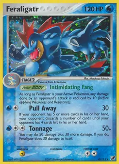 Feraligatr — Unseen Forces #4, 2005. Illustrated by Masakazu Fukuda.