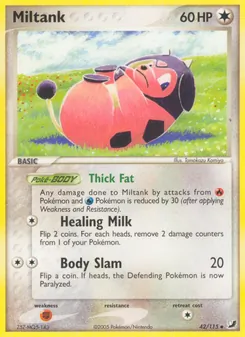 Miltank — Unseen Forces #42, 2005. Illustrated by Tomokazu Komiya.