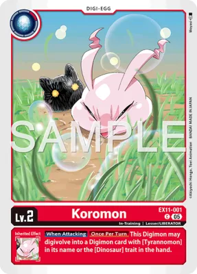 Koromon, Digimon card EX11-001