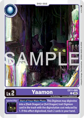 Yaamon, Digimon card EX11-005