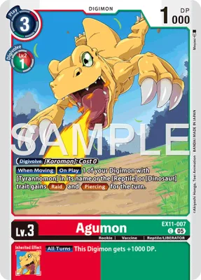 Agumon, Digimon card EX11-007