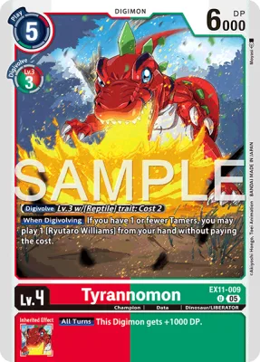 Tyrannomon, Digimon card EX11-009