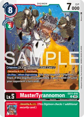 MasterTyrannomon, Digimon card EX11-010