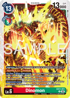 Dinomon, Digimon card EX11-011