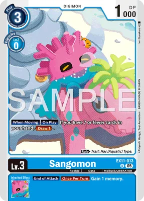 Sangomon, Digimon card EX11-013