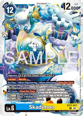 Skadimon, Digimon card EX11-017
