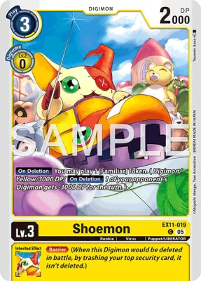 Shoemon, Digimon card EX11-019