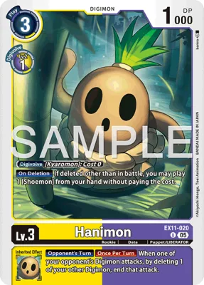 Hanimon, Digimon card EX11-020