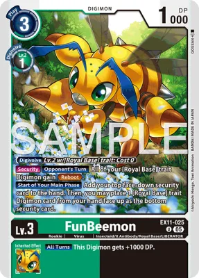 FunBeemon, Digimon card EX11-025