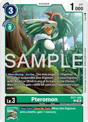 Pteromon, Digimon card EX11-026