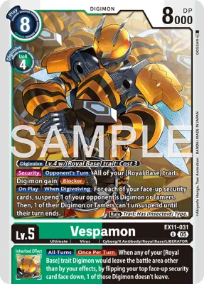 Vespamon, Digimon card EX11-031