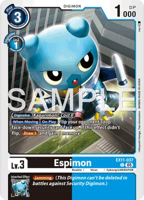 Espimon, Digimon card EX11-037