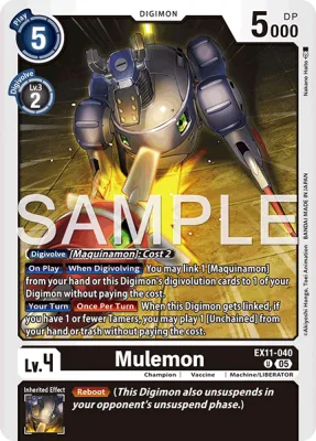 Mulemon, Digimon card EX11-040