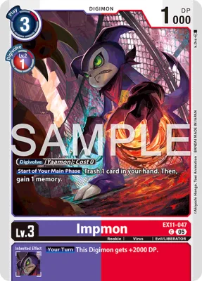 Impmon, Digimon card EX11-047