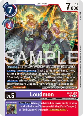 Loudmon, Digimon card EX11-050
