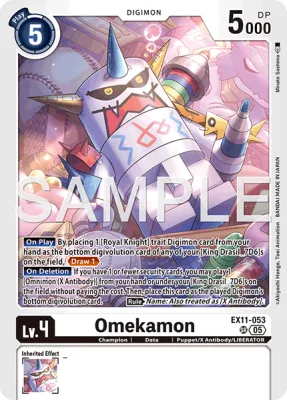 Omekamon, Digimon card EX11-053