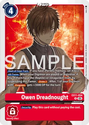 Owen Dreadnought, Digimon card EX11-054