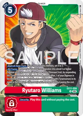 Ryutaro Williams, Digimon card EX11-056