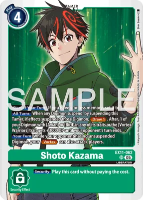 Shoto Kazama, Digimon card EX11-062