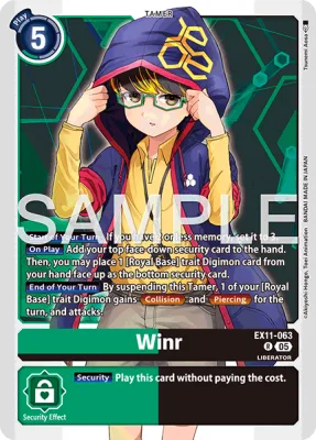 Winr, Digimon card EX11-063