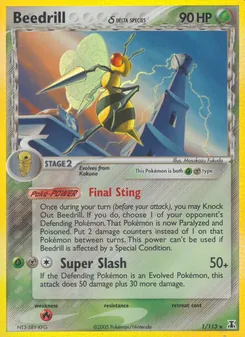 Beedrill δ — Delta Species #1, 2005. Illustrated by Masakazu Fukuda.