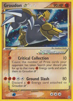 Groudon Star — Delta Species #111, 2005. Illustrated by Masakazu Fukuda.