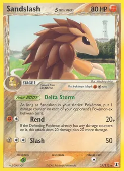 Sandslash δ — Delta Species #27, 2005. Illustrated by Mitsuhiro Arita.