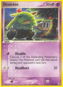 Drowzee — Delta Species #67, 2005. Illustrated by Tomokazu Komiya.