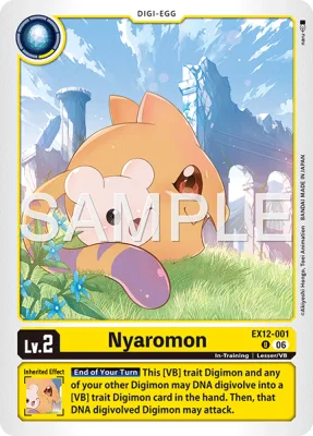 Nyaromon, Digimon card EX12-001