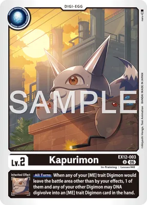 Kapurimon, Digimon card EX12-003