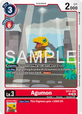 Agumon, Digimon card EX12-005