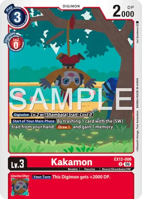 Kakamon, Digimon card EX12-006