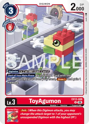 ToyAgumon, Digimon card EX12-008