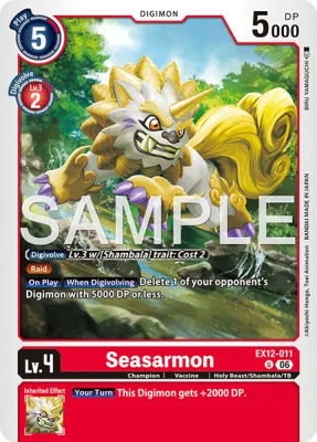 Seasarmon, Digimon card EX12-011