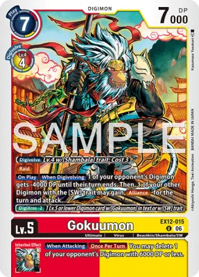 Gokuumon, Digimon card EX12-015