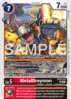 MetalGreymon, Digimon card EX12-016