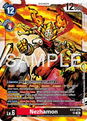 Nezhamon, Digimon card EX12-019