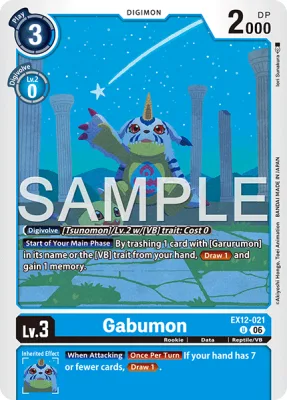 Gabumon, Digimon card EX12-021