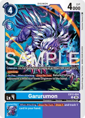 Garurumon, Digimon card EX12-024