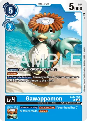 Gawappamon, Digimon card EX12-025