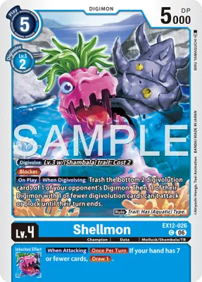 Shellmon, Digimon card EX12-026