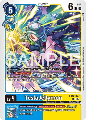 TeslaJellymon, Digimon card EX12-027