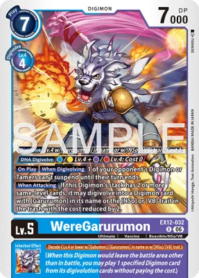WereGarurumon, Digimon card EX12-032