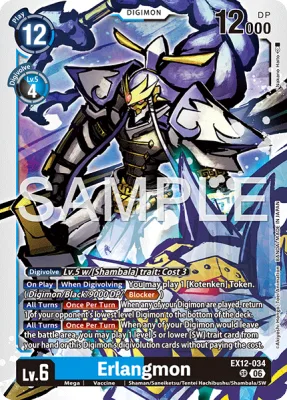 Erlangmon, Digimon card EX12-034