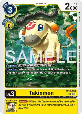 Takinmon, Digimon card EX12-039