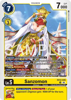 Sanzomon, Digimon card EX12-045